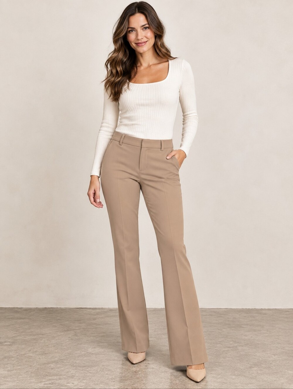 ❤️ NWOT! EXPRESS EDITOR MID-RISE BOOTCUT PANTS / TROUSERS, 4S (27 SHORT)